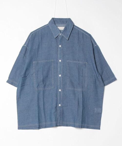 many men many mind(メニーメンメニーマインド)の「MANYMENMANYMINDS / 2.2ozデニム/レギュラーカラーシャツ(シャツ/ブラウス・メンズ・ブルー/ライトベージュ/ブラック・LARGE/MEDIUM)」の9枚目の写真