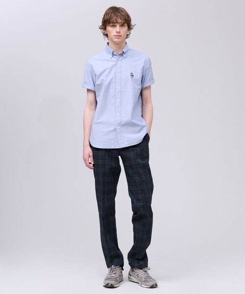 J.PRESS(ジェイプレス)の「新デザイン【BULLDOG BOY】オックスフォード 半袖シャツ / B.D.(シャツ/ブラウス・メンズ・ネイビー系1/ホワイト系/ネイビー系/レッド系1・X-LARGE/LARGE/MEDIUM/SMALL)」の5枚目の写真