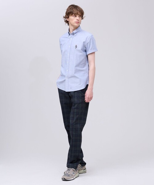 J.PRESS(ジェイプレス)の「新デザイン【BULLDOG BOY】オックスフォード 半袖シャツ / B.D.(シャツ/ブラウス・メンズ・ネイビー系1/ホワイト系/ネイビー系/レッド系1・X-LARGE/LARGE/MEDIUM/SMALL)」の7枚目の写真