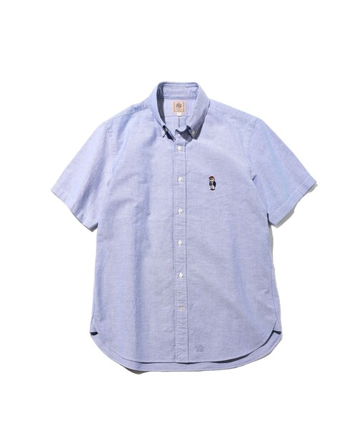 J.PRESS(ジェイプレス)の「新デザイン【BULLDOG BOY】オックスフォード 半袖シャツ / B.D.(シャツ/ブラウス・メンズ・ネイビー系1/ホワイト系/ネイビー系/レッド系1・X-LARGE/LARGE/MEDIUM/SMALL)」の8枚目の写真
