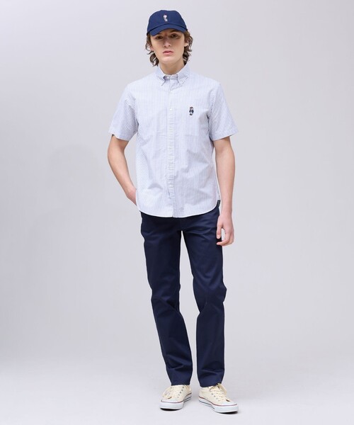 J.PRESS(ジェイプレス)の「新デザイン【BULLDOG BOY】オックスフォード 半袖シャツ / B.D.(シャツ/ブラウス・メンズ・ネイビー系1/ホワイト系/ネイビー系/レッド系1・X-LARGE/LARGE/MEDIUM/SMALL)」の9枚目の写真