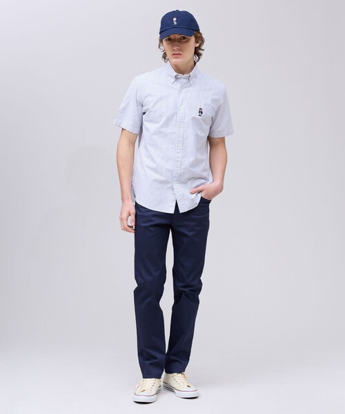 J.PRESS(ジェイプレス)の「新デザイン【BULLDOG BOY】オックスフォード 半袖シャツ / B.D.(シャツ/ブラウス・メンズ・ネイビー系1/ホワイト系/ネイビー系/レッド系1・X-LARGE/LARGE/MEDIUM/SMALL)」の11枚目の写真