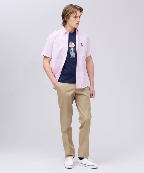J.PRESS(ジェイプレス)の「新デザイン【BULLDOG BOY】オックスフォード 半袖シャツ / B.D.(シャツ/ブラウス・メンズ・ネイビー系1/ホワイト系/ネイビー系/レッド系1・X-LARGE/LARGE/MEDIUM/SMALL)」の15枚目の写真