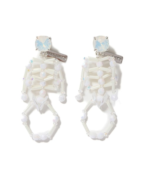 NON TOKYO（ノントーキョー）の「CRYSTAL SKELETON EARRING（イヤリング・レディース・ホワイト/グリーン/ピンク・FREE）」の2枚目の写真