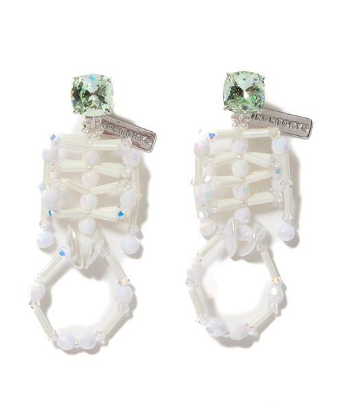 NON TOKYO（ノントーキョー）の「CRYSTAL SKELETON EARRING（イヤリング・レディース・ホワイト/グリーン/ピンク・FREE）」の8枚目の写真