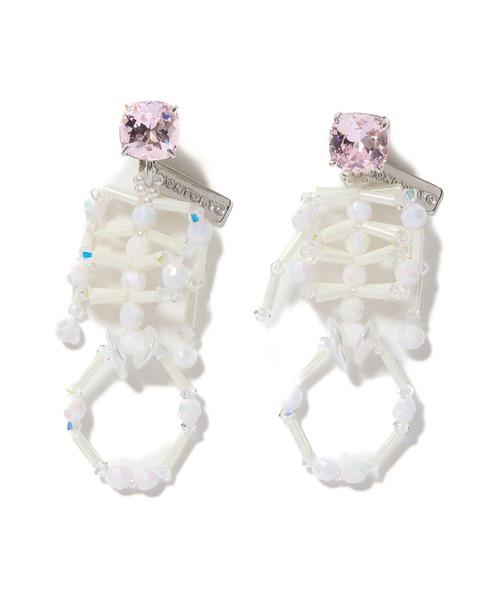 NON TOKYO（ノントーキョー）の「CRYSTAL SKELETON EARRING（イヤリング・レディース・ホワイト/グリーン/ピンク・FREE）」の9枚目の写真