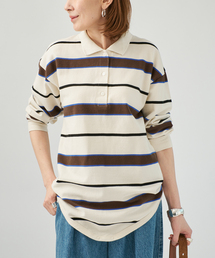 VERMEIL par iena（ヴェルメイユパーイエナ）の「TanC TOKYO タンクトウキョウ Pique ボーダーポロロンパース TC26A-008（ポロシャツ）」