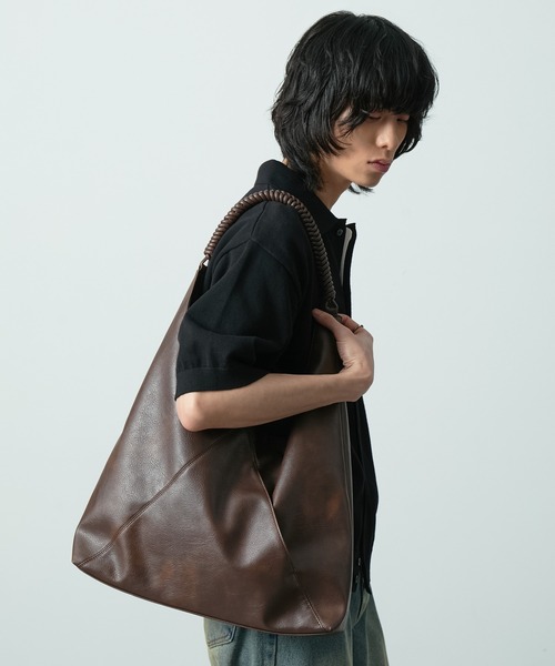 CIYOT(シヨウト)の「【CIYOT】ヴィンテージライク ブレイデッドハンドル トートバッグ(トートバッグ・メンズ・ブラウン/ブラウン系/ブラック・FREE)」の22枚目の写真