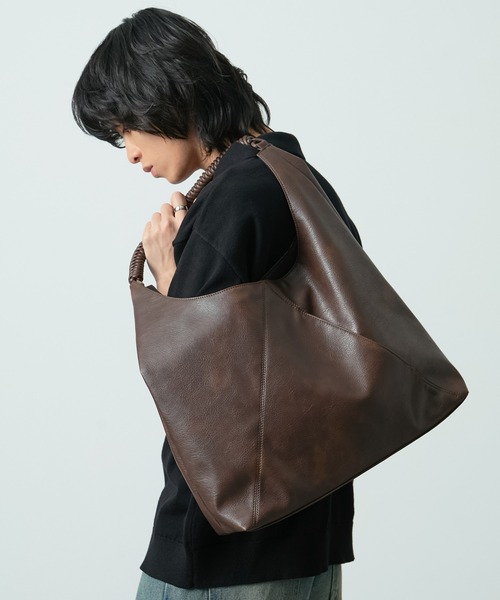 CIYOT(シヨウト)の「【CIYOT】ヴィンテージライク ブレイデッドハンドル トートバッグ(トートバッグ・メンズ・ブラウン/ブラウン系/ブラック・FREE)」の19枚目の写真