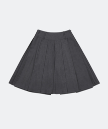 MIDI PLEATED SKIRT GREY