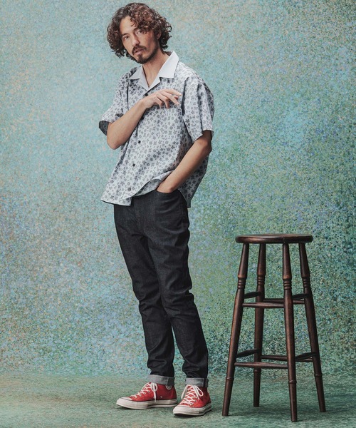 THEOREM(セオレム)の「mhs2631- Leopard×Flower Printed SS Shirt シャツ(TRM26-T048S)(シャツ/ブラウス・メンズ・ベージュ/チャコール/サックスブルー・XL/L/M)」の6枚目の写真