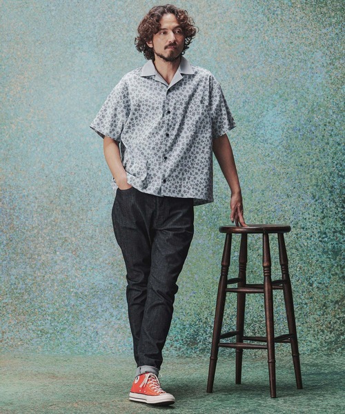 THEOREM(セオレム)の「mhs2631- Leopard×Flower Printed SS Shirt シャツ(TRM26-T048S)(シャツ/ブラウス・メンズ・ベージュ/チャコール/サックスブルー・XL/L/M)」の7枚目の写真