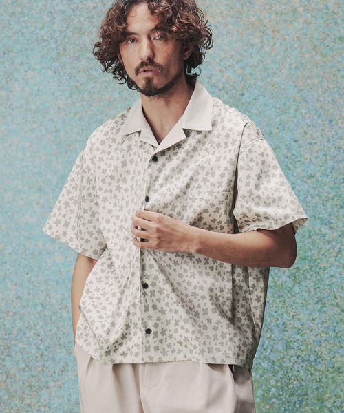 THEOREM(セオレム)の「mhs2631- Leopard×Flower Printed SS Shirt シャツ(TRM26-T048S)(シャツ/ブラウス・メンズ・ベージュ/チャコール/サックスブルー・XL/L/M)」の9枚目の写真