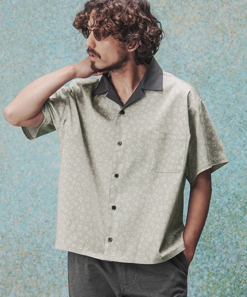 THEOREM(セオレム)の「mhs2631- Leopard×Flower Printed SS Shirt シャツ(TRM26-T048S)(シャツ/ブラウス・メンズ・ベージュ/チャコール/サックスブルー・XL/L/M)」の13枚目の写真