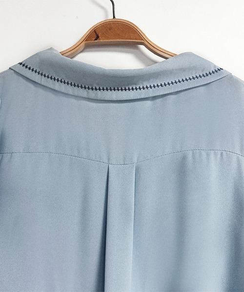 ReRe(リリ)の「ステッチデザインブラウス(シャツ/ブラウス・レディース・ブルー/ホワイト・MEDIUM/LARGE/X-LARGE)」の16枚目の写真