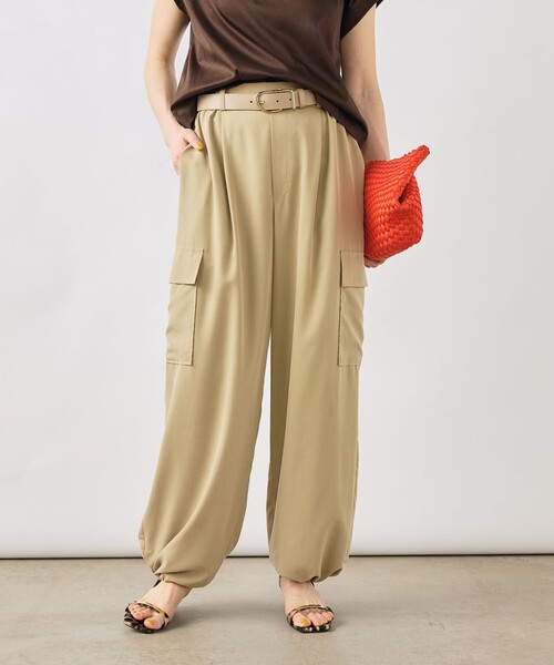 NOLLEY’S(ノーリーズ)の「《セットアップ対応》ウォッシャブルサンドウォッシュカーゴパンツ(カーゴパンツ・レディース・ベージュ/チャコールグレー・38/36)」の19枚目の写真