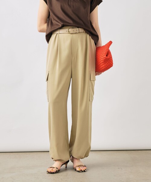NOLLEY’S(ノーリーズ)の「《セットアップ対応》ウォッシャブルサンドウォッシュカーゴパンツ(カーゴパンツ・レディース・ベージュ/チャコールグレー・38/36)」の18枚目の写真