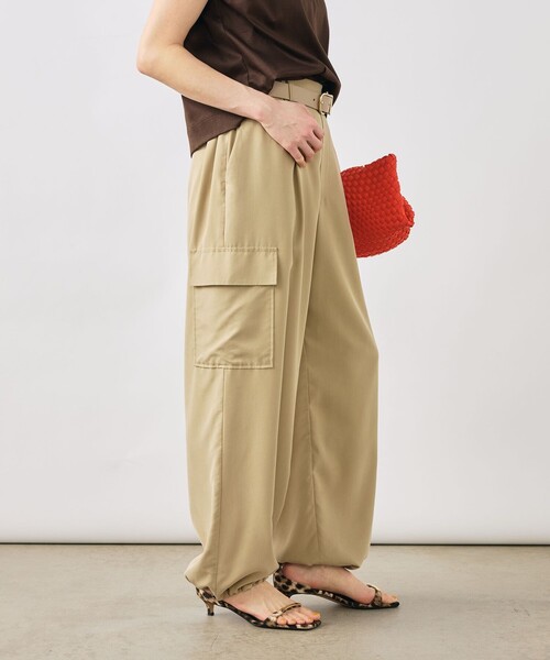 NOLLEY’S(ノーリーズ)の「《セットアップ対応》ウォッシャブルサンドウォッシュカーゴパンツ(カーゴパンツ・レディース・ベージュ/チャコールグレー・38/36)」の16枚目の写真