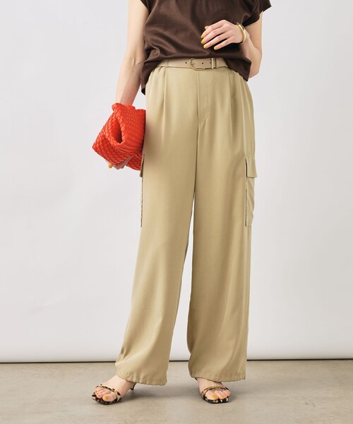 NOLLEY’S(ノーリーズ)の「《セットアップ対応》ウォッシャブルサンドウォッシュカーゴパンツ(カーゴパンツ・レディース・ベージュ/チャコールグレー・38/36)」の15枚目の写真