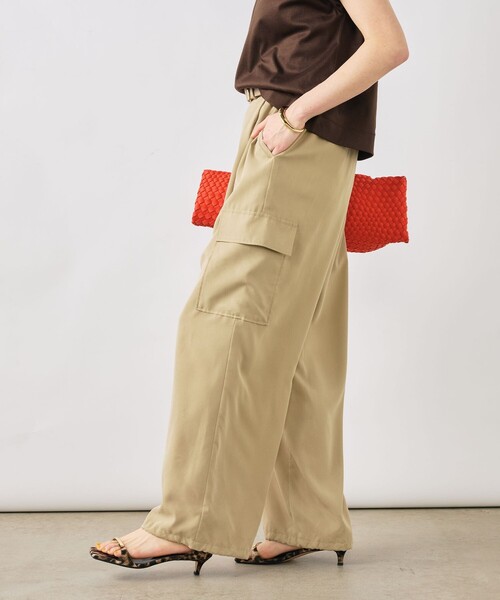 NOLLEY’S(ノーリーズ)の「《セットアップ対応》ウォッシャブルサンドウォッシュカーゴパンツ(カーゴパンツ・レディース・ベージュ/チャコールグレー・38/36)」の14枚目の写真