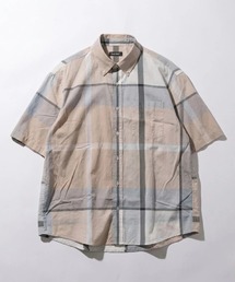 2026SS Lyle&Scott/ライルアンドスコット レーヨン混 チェック ボタンダウン半袖シャツ