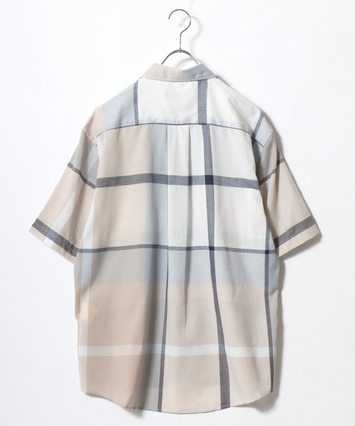 LYLE&SCOTT(ライルアンドスコット)の「2026SS Lyle&Scott/ライルアンドスコット レーヨン混 チェック ボタンダウン半袖シャツ(シャツ/ブラウス・メンズ・グリーン/ブルー/ベージュ/ネイビー・M/L/LL)」の14枚目の写真