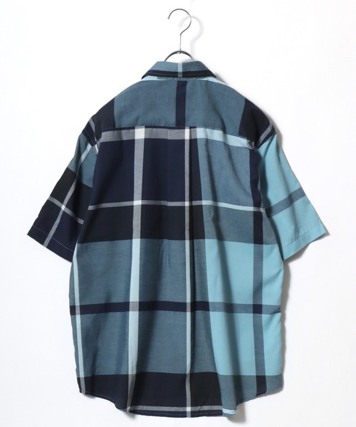 LYLE&SCOTT(ライルアンドスコット)の「2026SS Lyle&Scott/ライルアンドスコット レーヨン混 チェック ボタンダウン半袖シャツ(シャツ/ブラウス・メンズ・グリーン/ブルー/ベージュ/ネイビー・M/L/LL)」の16枚目の写真