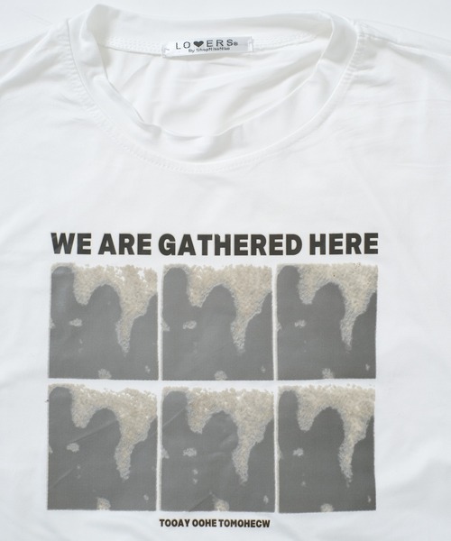 shopnikoniko(ショップニコニコ)の「プリントTシャツ 半袖 ショート丈 フォトプリント 韓国 y2k クロップド丈 モノクロプリント Tシャツ(Tシャツ/カットソー・レディース・ホワイト/ブラック・フリー)」の16枚目の写真
