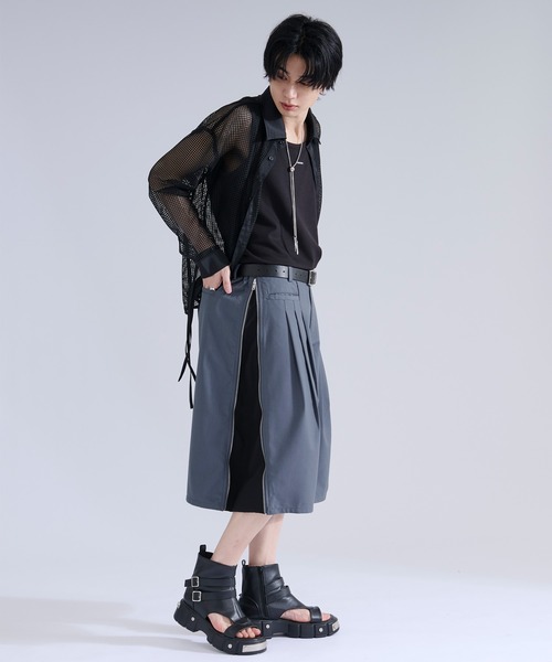 Ellno Loset(エルノロゼット)の「メッシュレースコードシャツ(シャツ/ブラウス・メンズ・ブラック/オフホワイト・MEDIUM/LARGE/SMALL)」の19枚目の写真