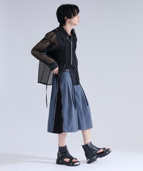 Ellno Loset(エルノロゼット)の「メッシュレースコードシャツ(シャツ/ブラウス・メンズ・ブラック/オフホワイト・MEDIUM/LARGE/SMALL)」の20枚目の写真