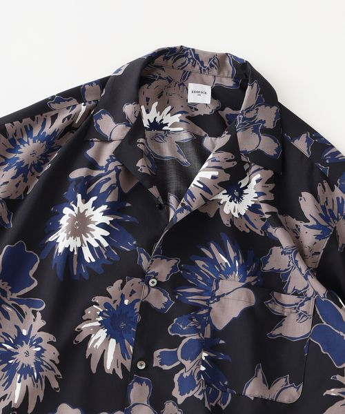 EDIFICE(エディフィス)の「Spun-Lone Flower OP SH(シャツ/ブラウス・メンズ・ブラウン/ブラック・LARGE/MEDIUM)」の6枚目の写真