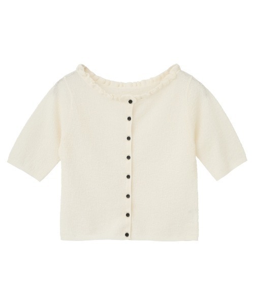 CLANE W FACE FRILL KNIT CARDIGAN サイズ2 セール】CLANE/クラネ/W FACE FRILL KNIT CARDIGAN（カーディガン