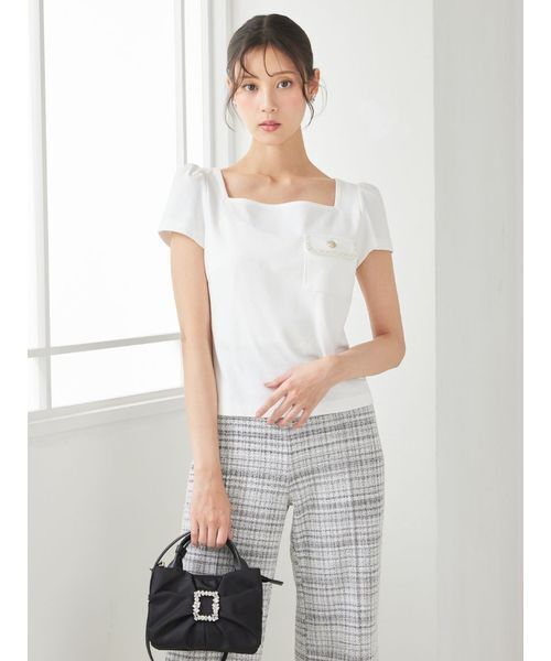 CELFORD(セルフォード)の「【UVカット】カットツイードロングパンツ(その他パンツ・レディース・マルチ/ピンク/オフホワイト・F)」の19枚目の写真