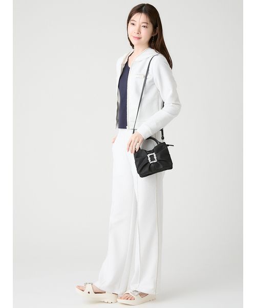 CELFORD(セルフォード)の「【UVカット】カットツイードロングパンツ(その他パンツ・レディース・マルチ/ピンク/オフホワイト・F)」の7枚目の写真