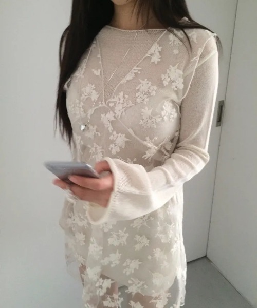 Mela(メラ)の「フラワーオーガンジーレイヤードワンピース(ワンピース・レディース・ホワイト・FREE)」の22枚目の写真