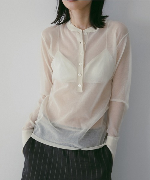 Sheer Henley Knit（ニット/セーター）｜anuke（アンヌーク）の