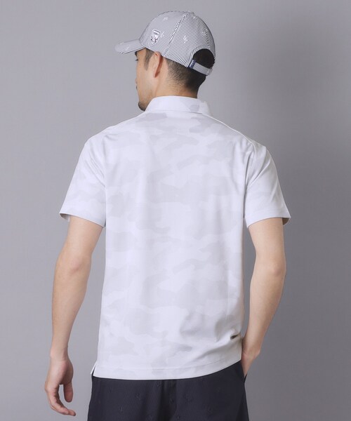 adabat(アダバット)の「【ADABAT NAVY】吸水速乾/UVカット リンクスジャガード半袖ポロシャツ(ポロシャツ・メンズ・チャコール/ライトグレー系3・48/46/52/50)」の6枚目の写真