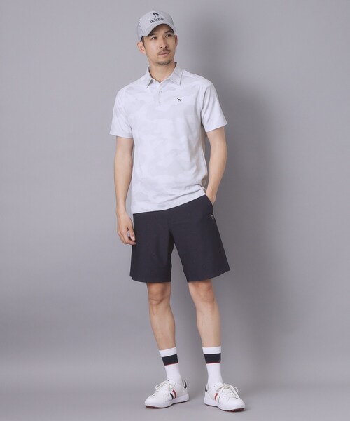adabat(アダバット)の「【ADABAT NAVY】吸水速乾/UVカット リンクスジャガード半袖ポロシャツ(ポロシャツ・メンズ・チャコール/ライトグレー系3・48/46/52/50)」の7枚目の写真