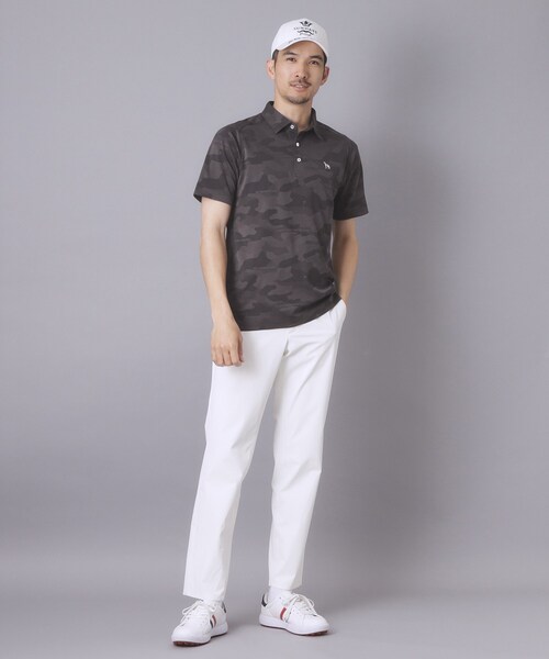 adabat(アダバット)の「【ADABAT NAVY】吸水速乾/UVカット リンクスジャガード半袖ポロシャツ(ポロシャツ・メンズ・チャコール/ライトグレー系3・48/46/52/50)」の16枚目の写真
