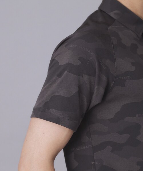 adabat(アダバット)の「【ADABAT NAVY】吸水速乾/UVカット リンクスジャガード半袖ポロシャツ(ポロシャツ・メンズ・チャコール/ライトグレー系3・48/46/52/50)」の21枚目の写真