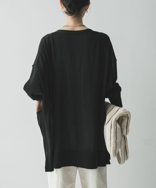 URBAN RESEARCH（アーバンリサーチ）の「UVカット加工ガウンカーディガン（カーディガン/ボレロ・レディース・ブラック/ベージュ・FREE）」の5枚目の写真