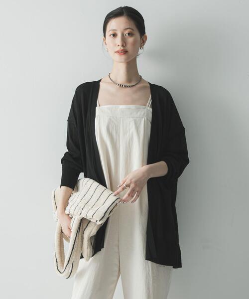 URBAN RESEARCH（アーバンリサーチ）の「UVカット加工ガウンカーディガン（カーディガン/ボレロ・レディース・ブラック/ベージュ・FREE）」の6枚目の写真