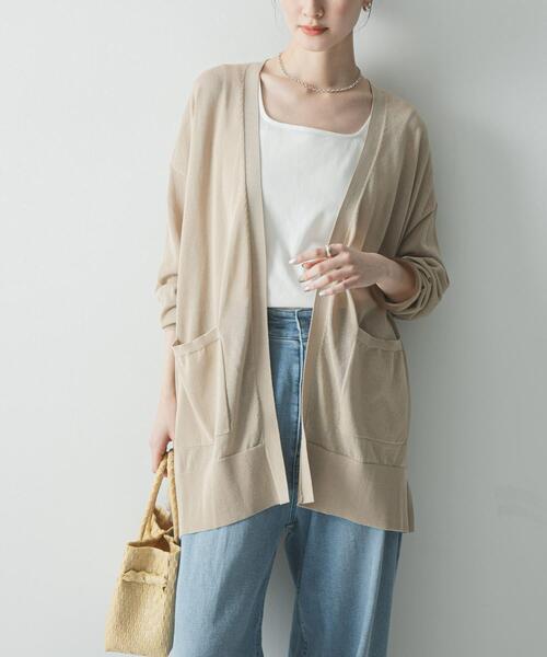 URBAN RESEARCH（アーバンリサーチ）の「UVカット加工ガウンカーディガン（カーディガン/ボレロ・レディース・ブラック/ベージュ・FREE）」の14枚目の写真