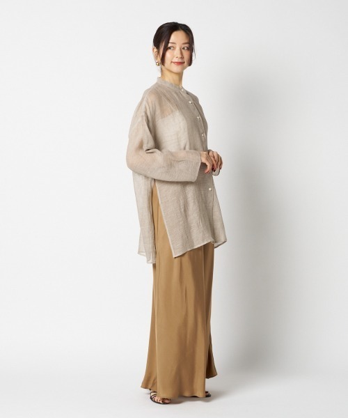 HELIOPOLE(エリオポール)の「CUPRO MAXI FLARE SKIRT(スカート・レディース・チャコールグレー/キャメル・36/38)」の11枚目の写真