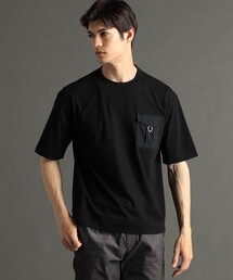 ストレッチワッシャーポケット クルーネックTシャツ