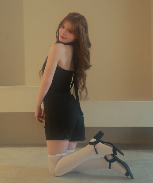 M DOLLY(エムドリー)の「Lace nora halter neck tops / レースノラホルターネックトップス(Tシャツ/カットソー・レディース・ブラック/ホワイト・FREE)」の16枚目の写真