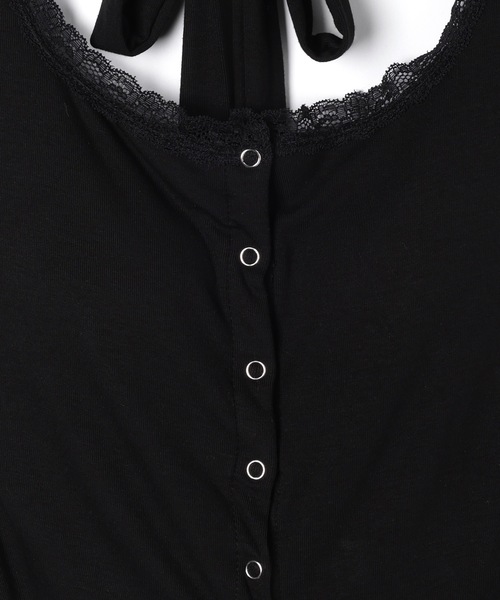 M DOLLY(エムドリー)の「Lace nora halter neck tops / レースノラホルターネックトップス(Tシャツ/カットソー・レディース・ブラック/ホワイト・FREE)」の22枚目の写真