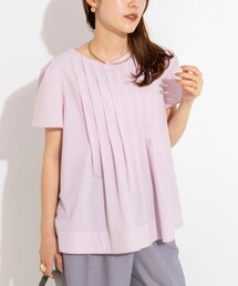 セール】ウォッシャブルパール釦スキッパータックブラウス（シャツ
