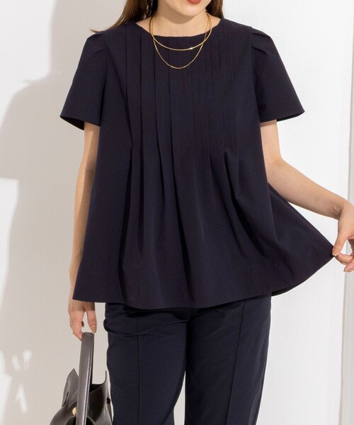 NOLLEY’S(ノーリーズ)の「《撥水/セットアップ対応》ウォッシャブルアクティブストレッチタックブラウス(シャツ/ブラウス・レディース・ベビーピンク/オフホワイト/ネイビー・38)」の17枚目の写真