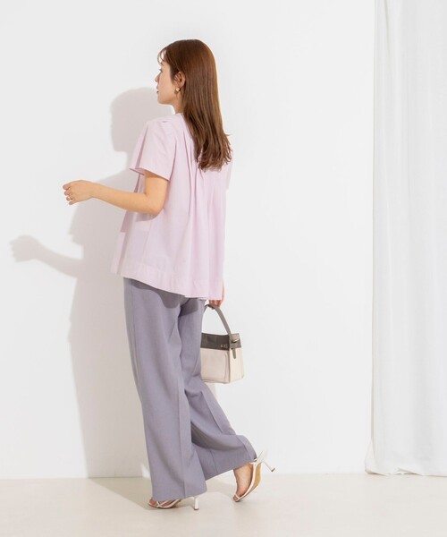NOLLEY’S(ノーリーズ)の「《撥水/セットアップ対応》ウォッシャブルアクティブストレッチタックブラウス(シャツ/ブラウス・レディース・ベビーピンク/オフホワイト/ネイビー・38)」の20枚目の写真